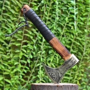 viking handmade axe, axes, steel axe, handmade axe, axe in USA, cheap axe, custom axe, rose wood axe, high carbon steel axe, collectible viking axe, outdoor axe, throwing axe, camping axe, axe for sale USA