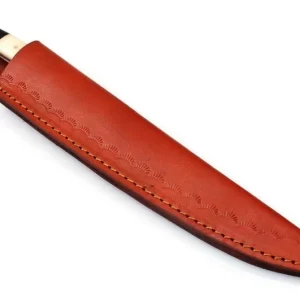 damascus short sword, handmade sword 16 inch, short damascus steel sword, damascus collector blade, damascus sword for sale usa, leather sheath sword, custom blade sword, hand forged damascus weapon, compact damascus sword, short blade damascus steel